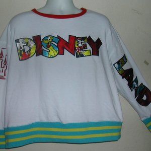 XL Women DISNEY Pks. SWEATSHIRT~Mickey&Friends SOFT COTTON BLEND Embroidered